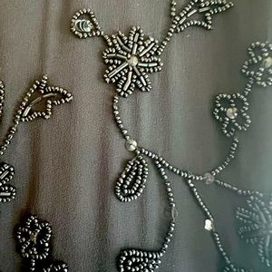 Ladies, black beaded evening gown, Talbots size 8